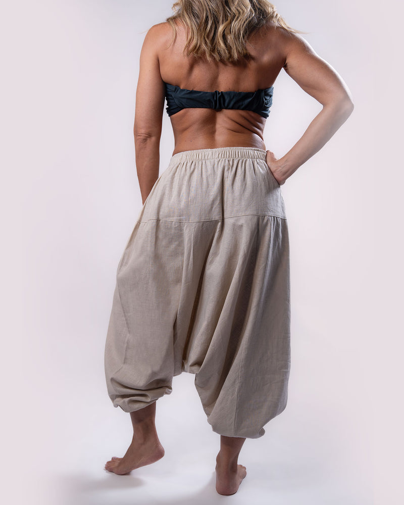 Linen Flow Pants - Beige