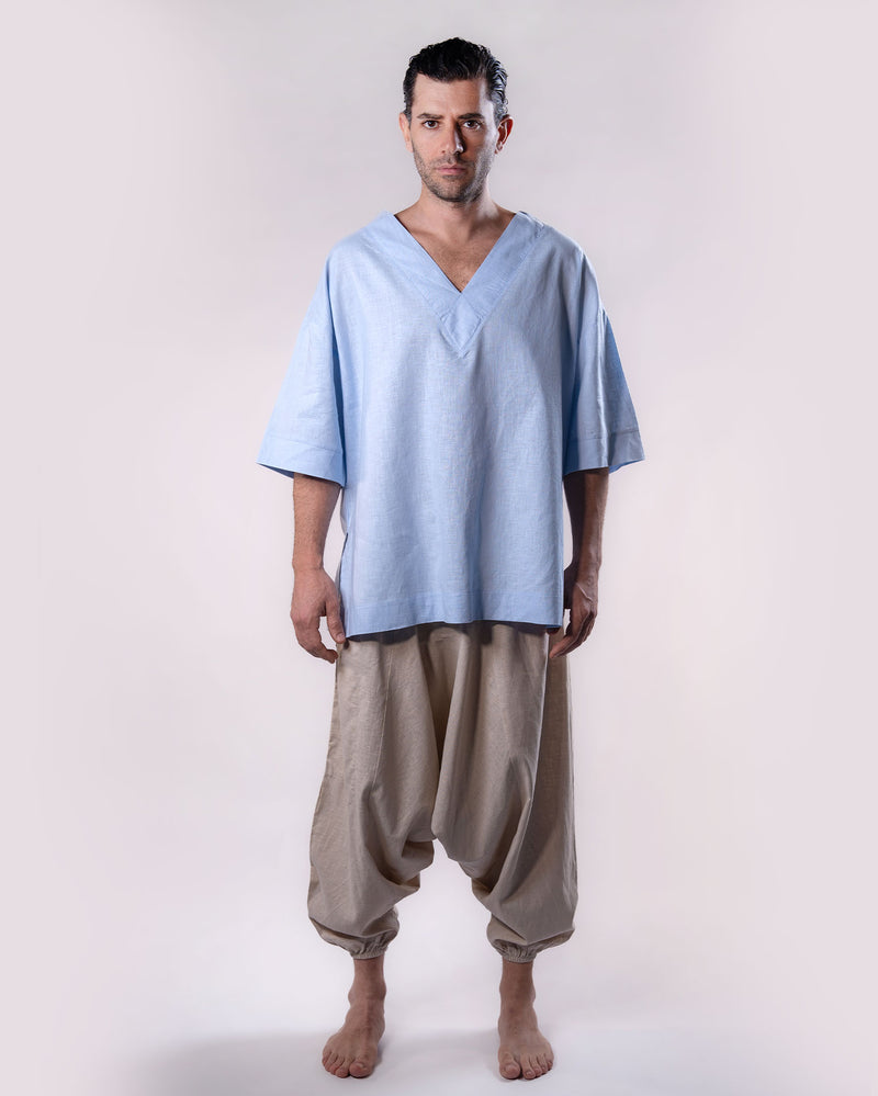 Linen Flow Pants - Beige