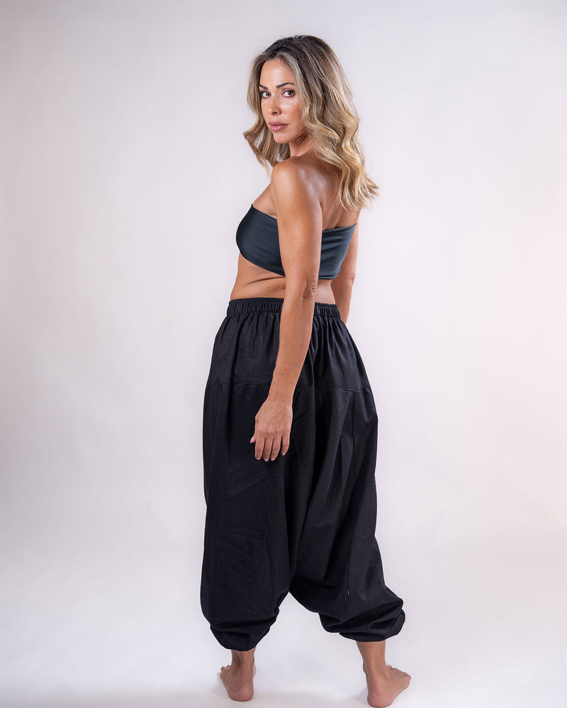 Linen Flow Pants - Black