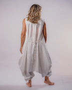 Pure Linen Vest - White
