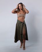 Straight Crop Top - Nude