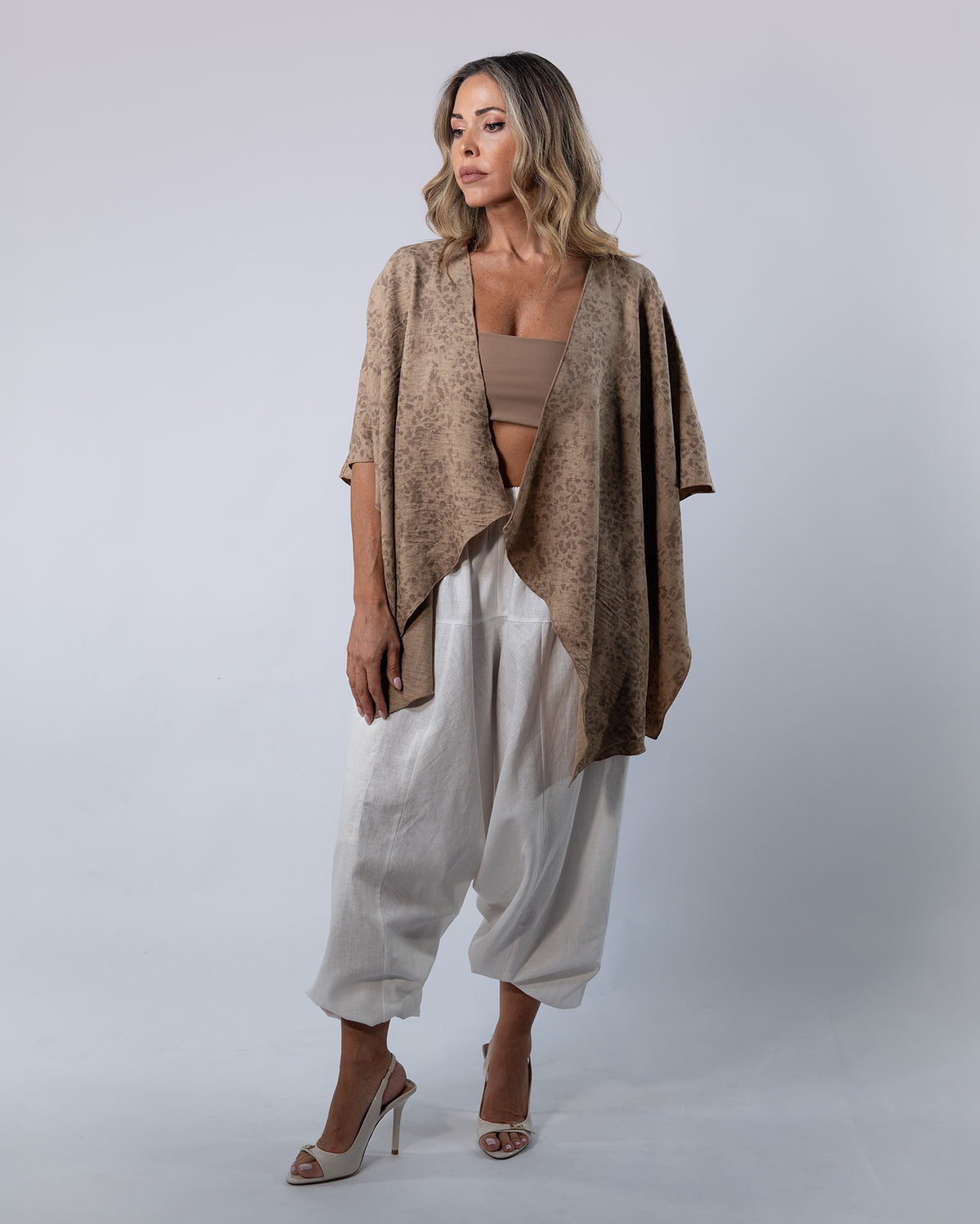 Linen Flow Pants Women - White