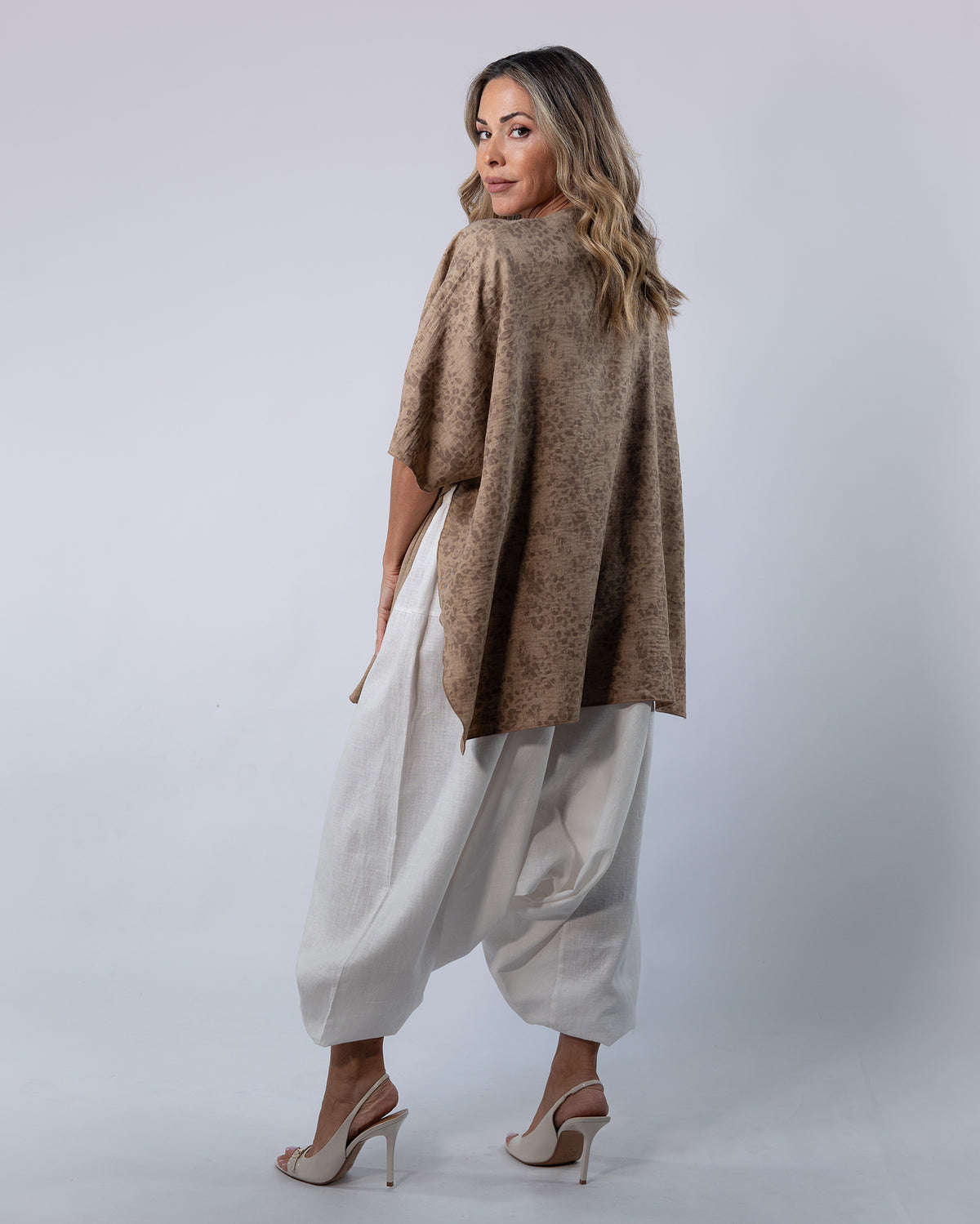 Linen Flow Pants Women - White