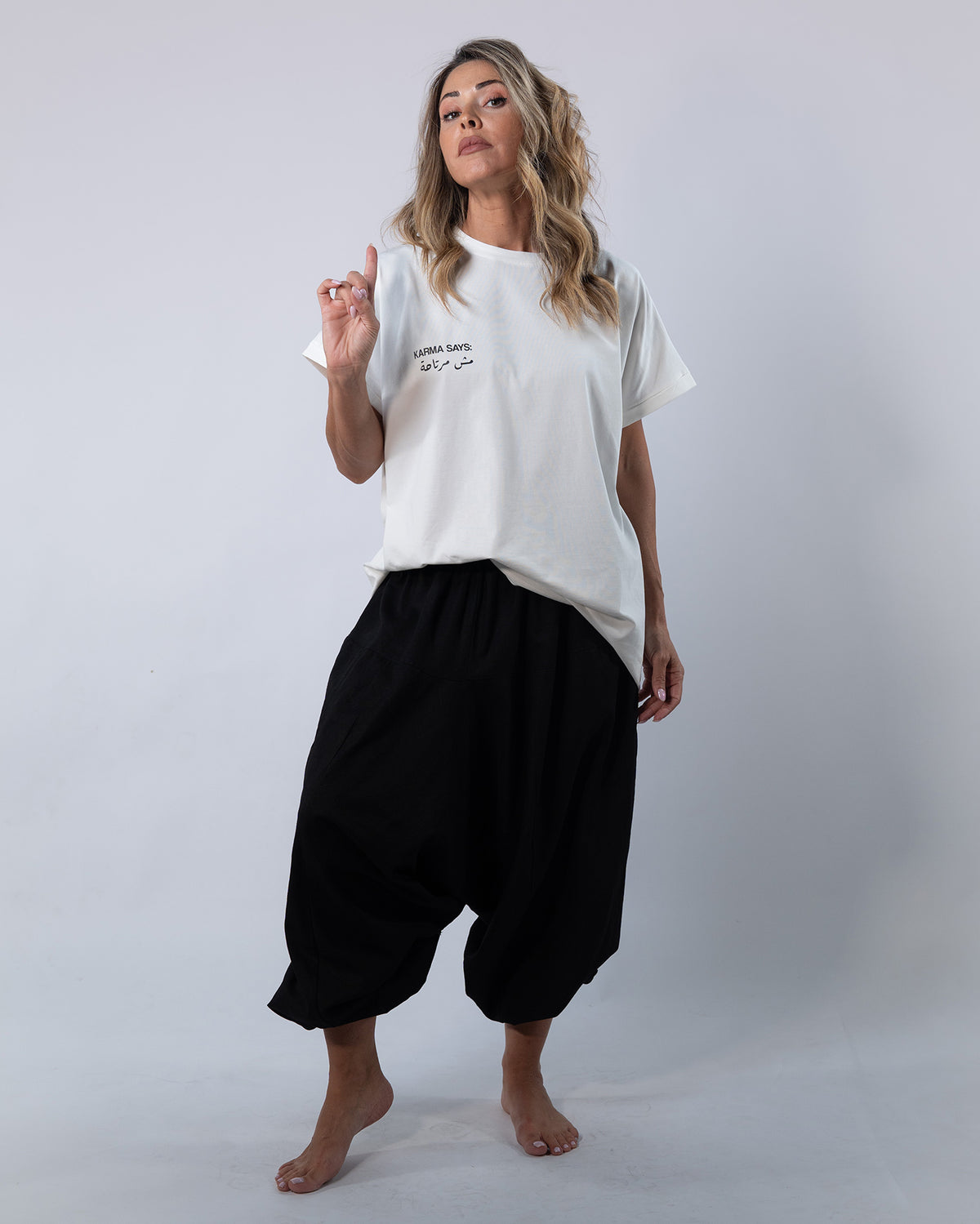 Linen Flow Pants - Black