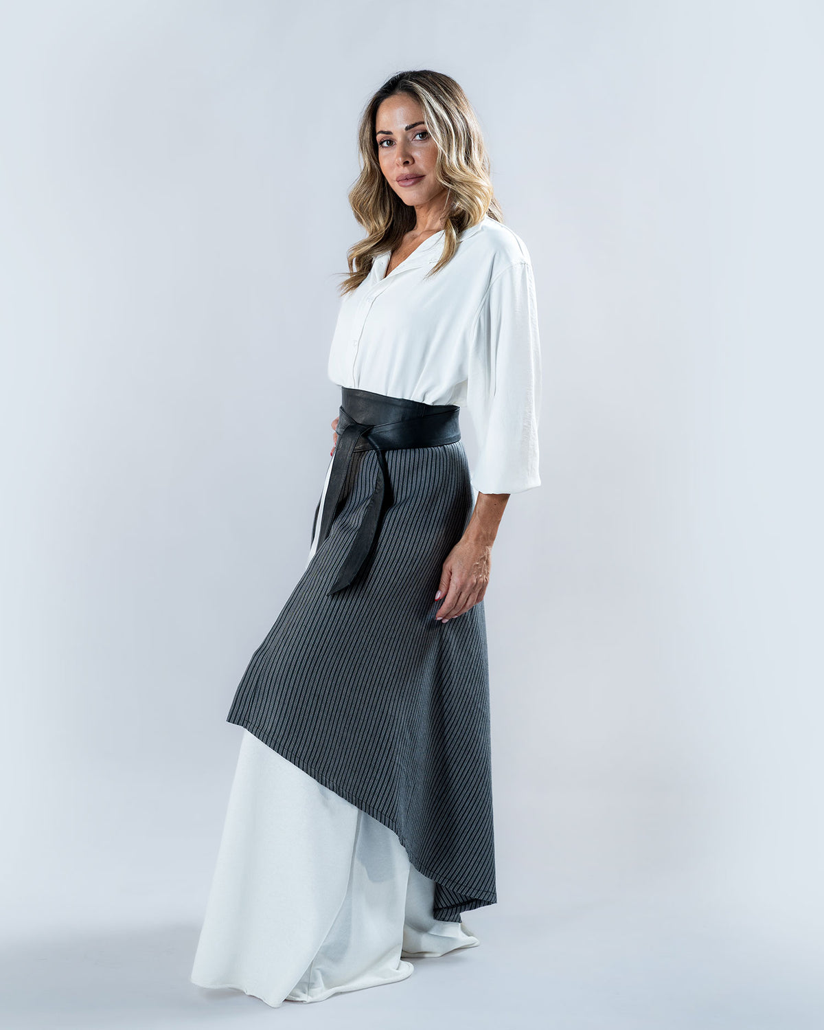 Double Wrap Belt Leather - Black