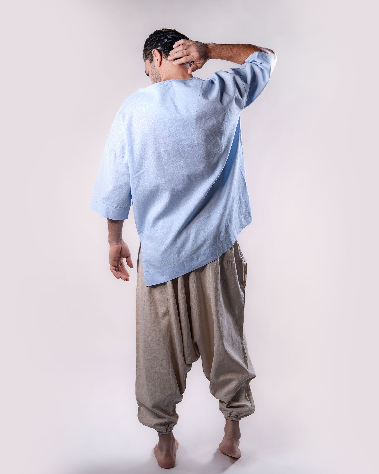 Linen Flow Pants Men - Beige