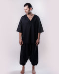 Linen Flow Pants Men - Black