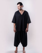 Linen Flow Pants Men - Black