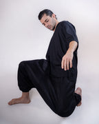 Linen Flow Pants Men - Black