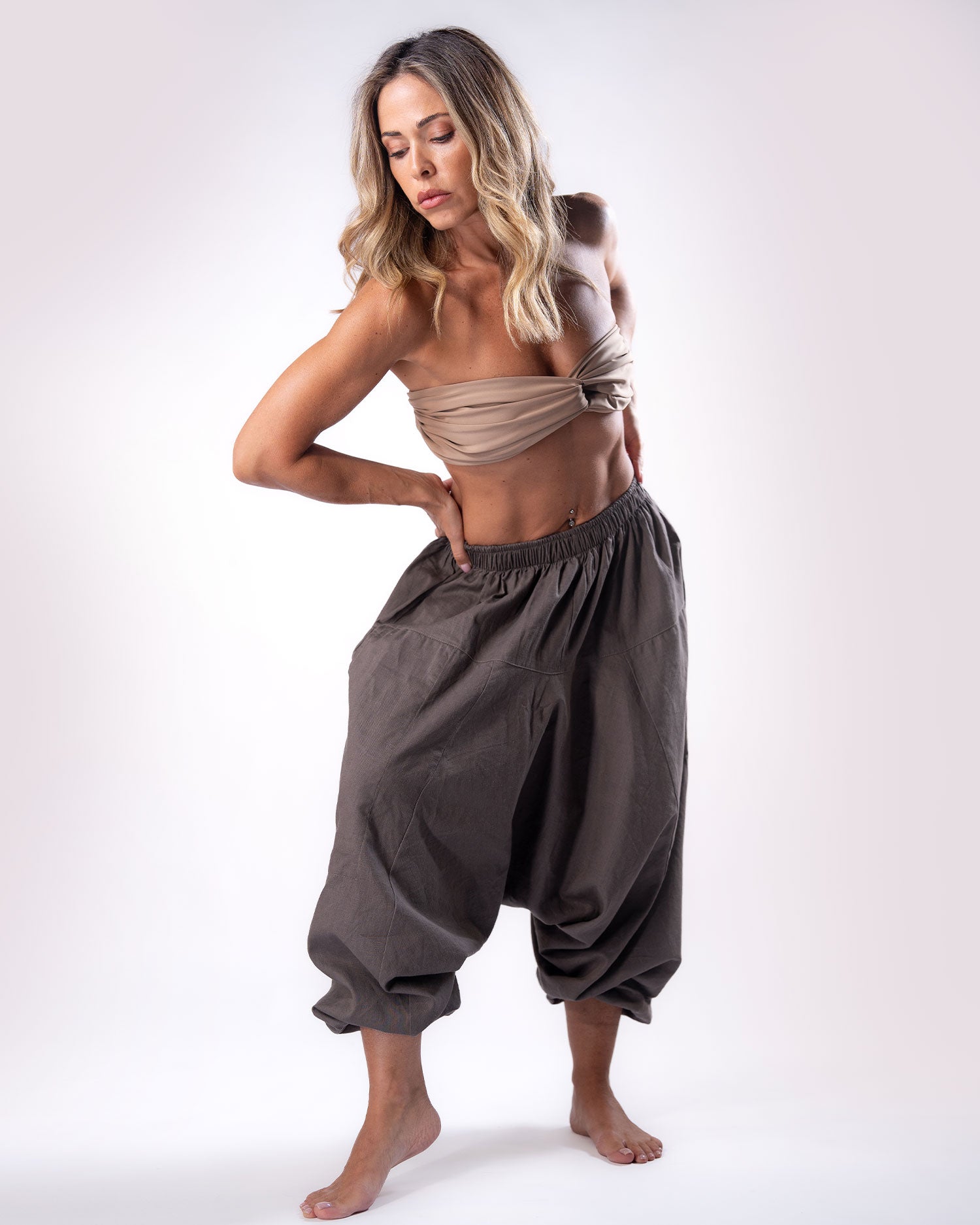 Linen Flow Pants Women - Cacao