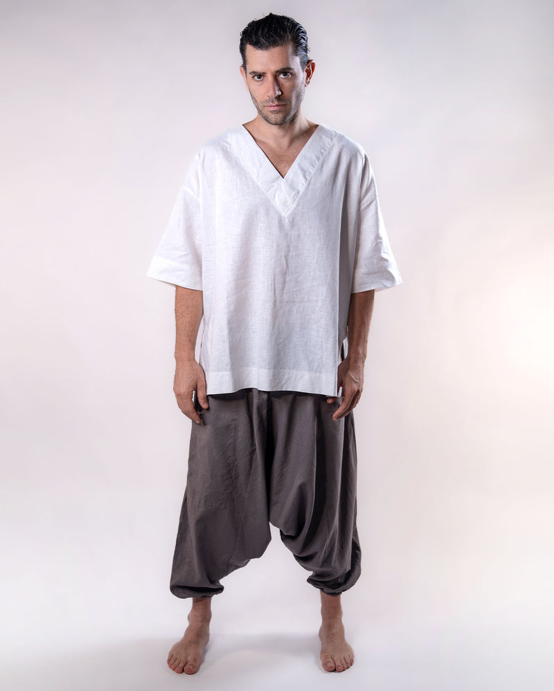 Linen Flow Pants Men - Cacao