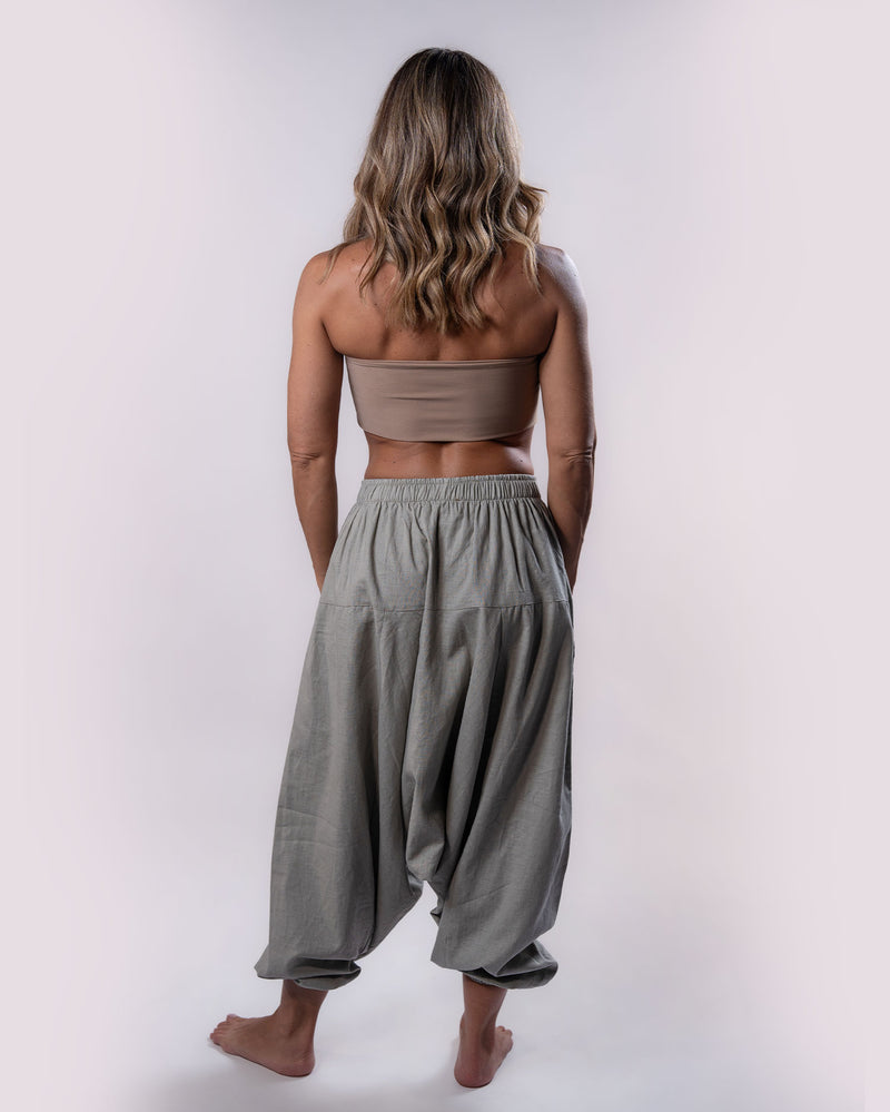 Linen Flow Pants Women - Khaki