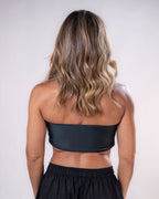 Straight Crop Top - Black