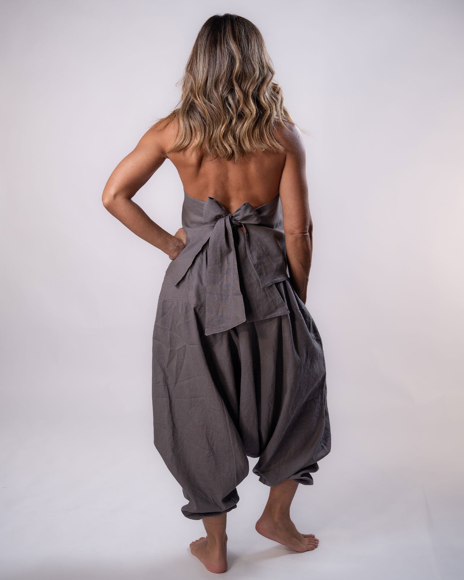 Asymmetrical Linen Top - Cacao